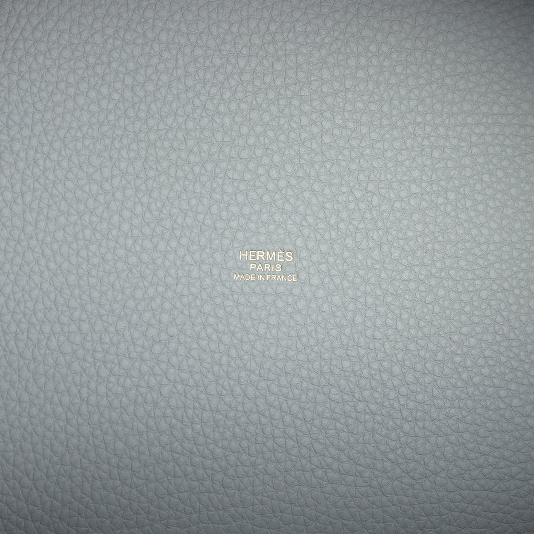 Hermes Picotin Lock 22 Bleu Glacier Clemence Gold Hardware