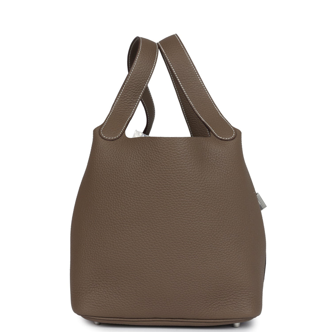 Hermes Picotin Lock 22 Etoupe Clemence Palladium Hardware