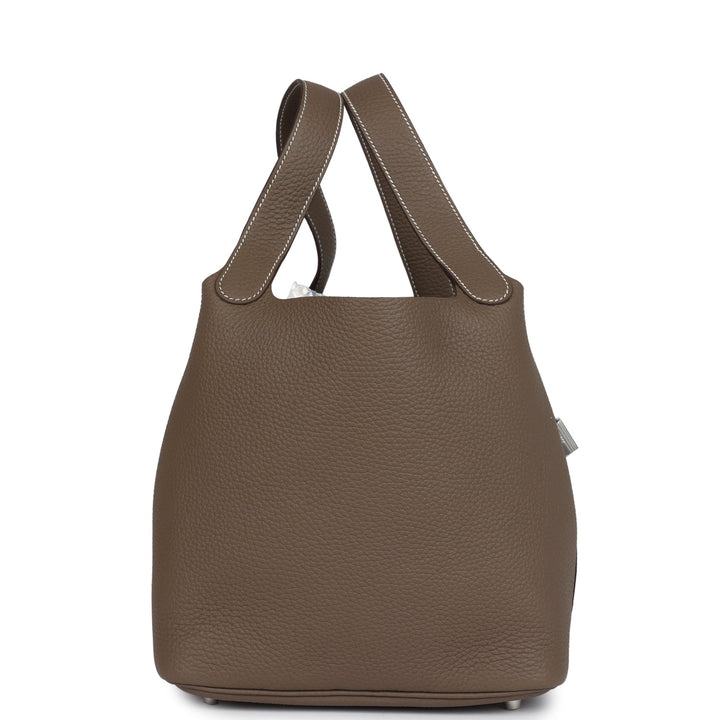 Hermes Picotin Lock 22 Etoupe Clemence Palladium Hardware
