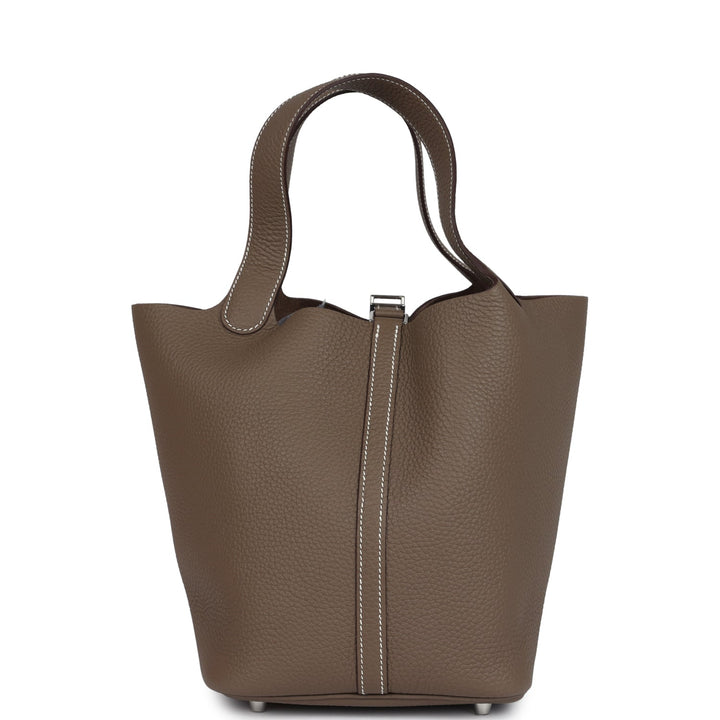 Hermes Picotin Lock 22 Etoupe Clemence Palladium Hardware