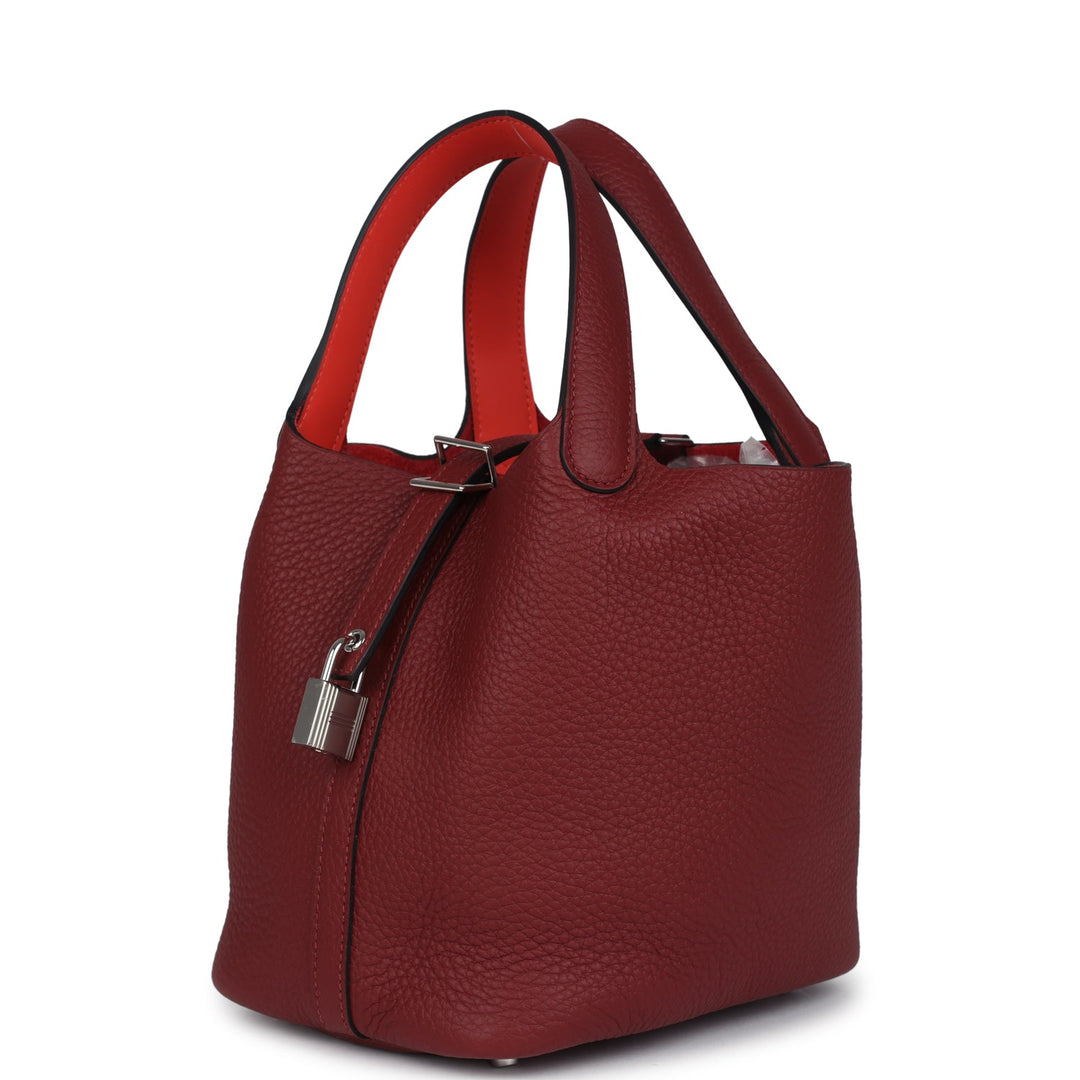 Hermes Picotin Lock 18 Eclat Rouge H Clemence Palladium Hardware