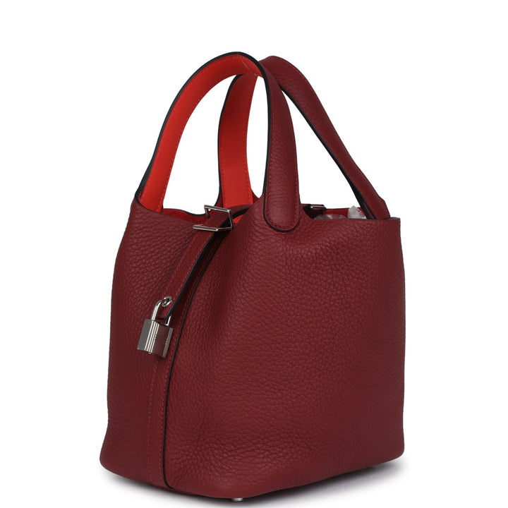 Hermes Picotin Lock 18 Eclat Rouge H Clemence Palladium Hardware