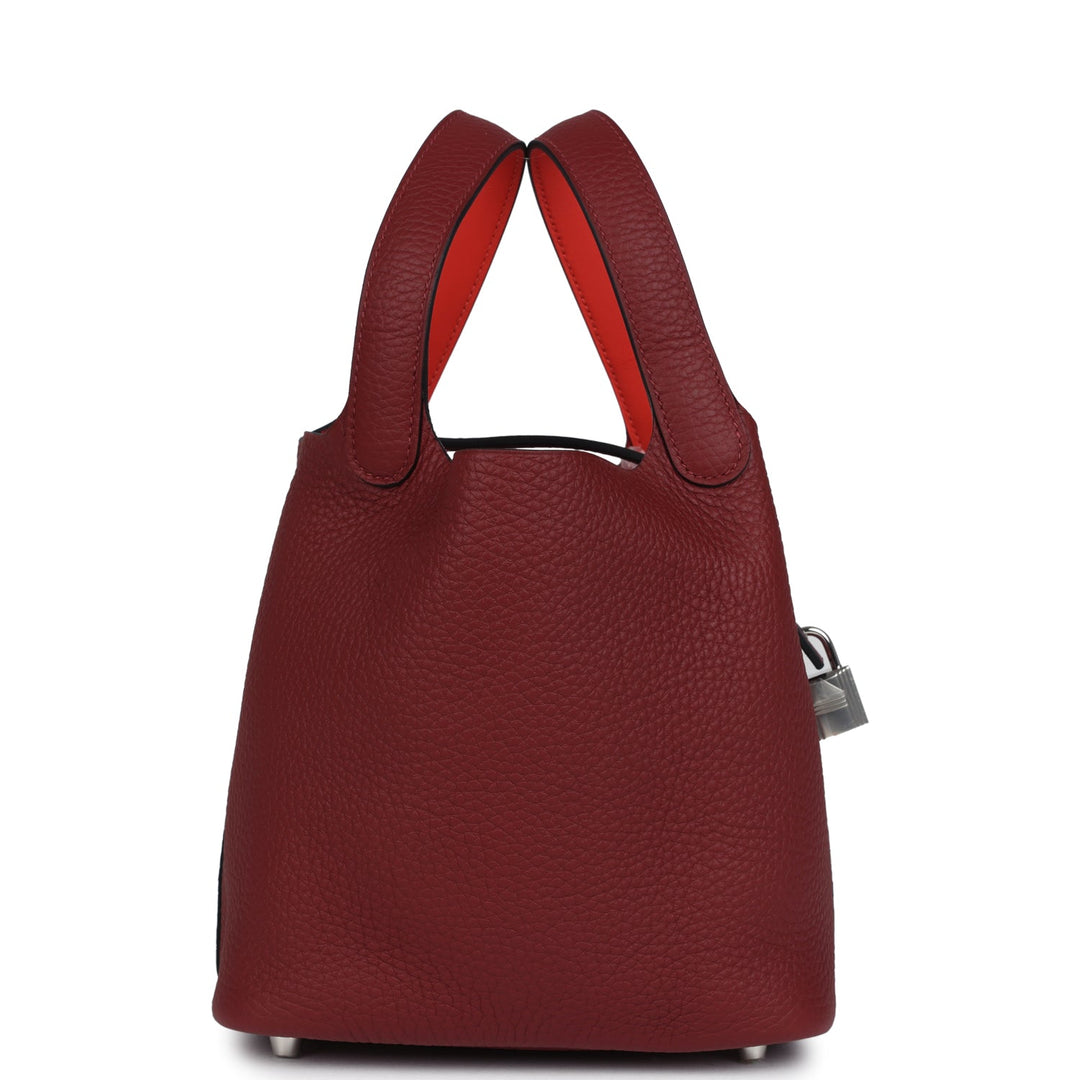 Hermes Picotin Lock 18 Eclat Rouge H Clemence Palladium Hardware