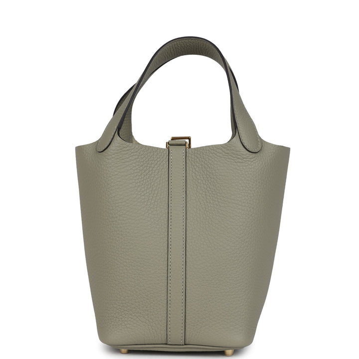 Hermes Picotin Lock 18 Sauge Clemence Gold Hardware