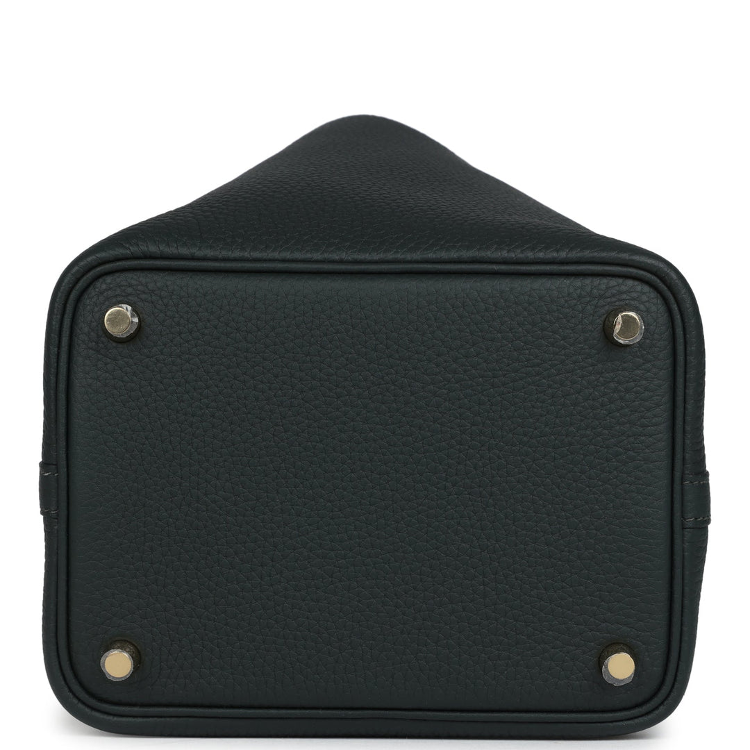 Hermes Picotin Lock 18 Vert Fonce Clemence Gold Hardware