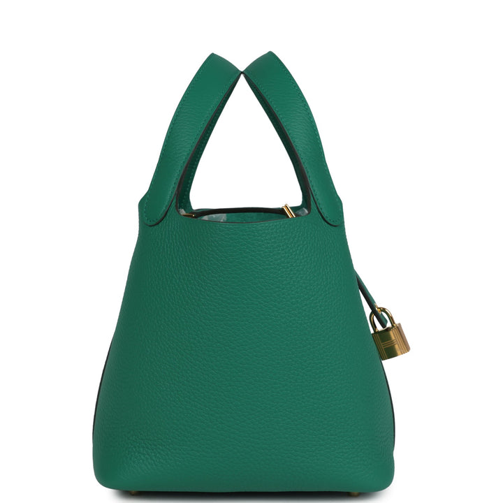 Hermes Picotin Lock 18 Vert Vertigo Clemence Gold Hardware