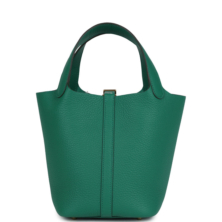 Hermes Picotin Lock 18 Vert Vertigo Clemence Gold Hardware