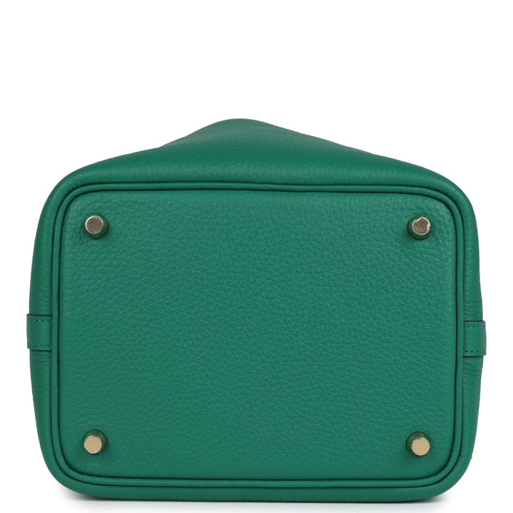 Hermes Picotin Lock 18 Vert Vertigo Clemence Gold Hardware