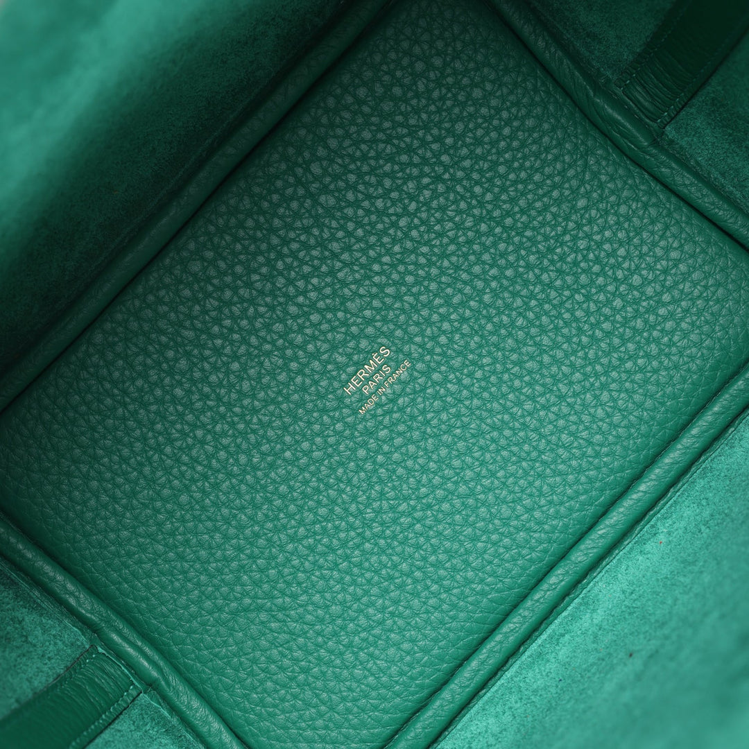Hermes Picotin Lock 18 Vert Vertigo Clemence Gold Hardware