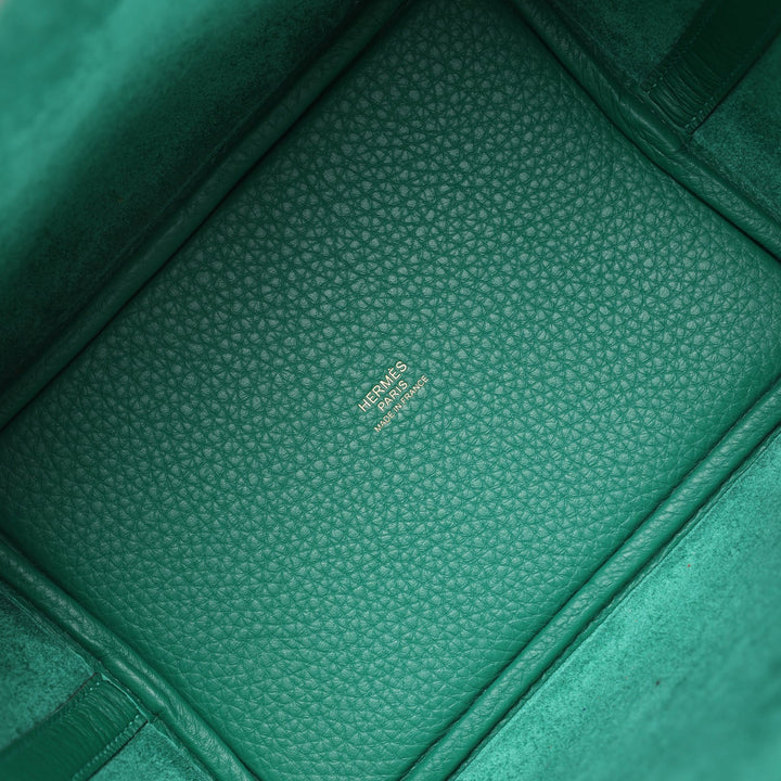 Hermes Picotin Lock 18 Vert Vertigo Clemence Gold Hardware