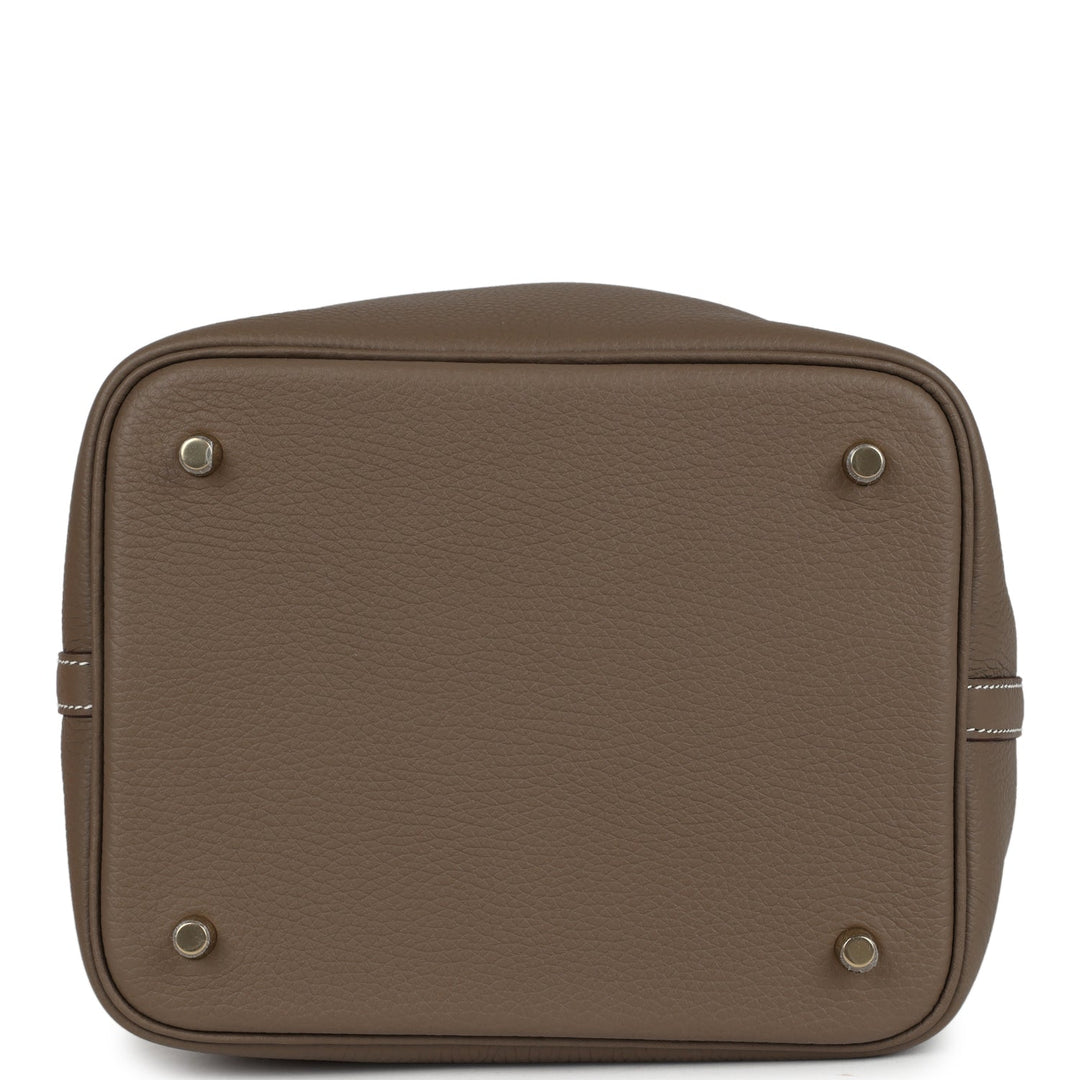 Hermes Picotin Lock 22 Etoupe Clemence Gold Hardware