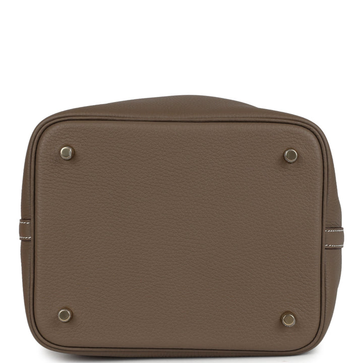 Hermes Picotin Lock 22 Etoupe Clemence Gold Hardware