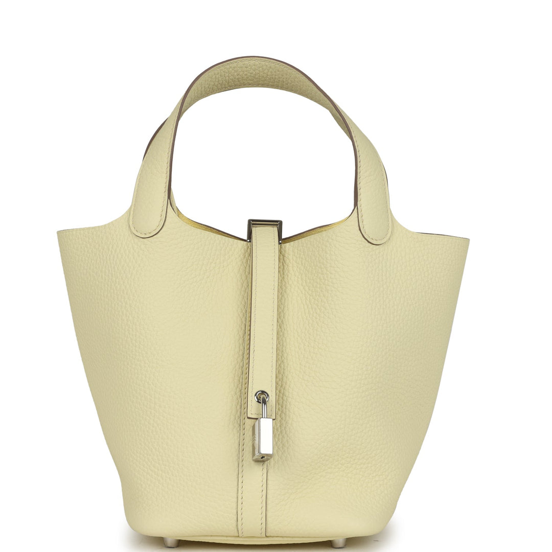Hermes Picotin Lock 18 Jaune Milton Clemence Palladium Hardware