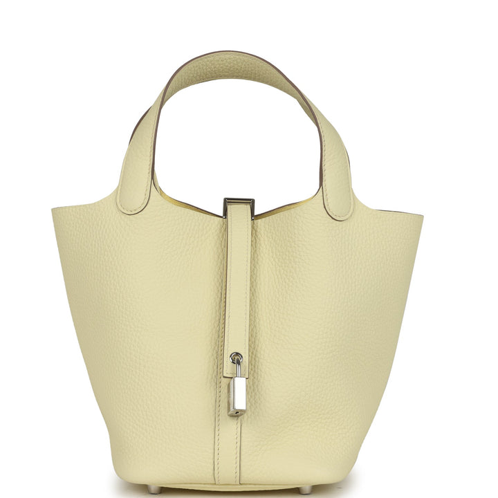 Hermes Picotin Lock 18 Jaune Milton Clemence Palladium Hardware