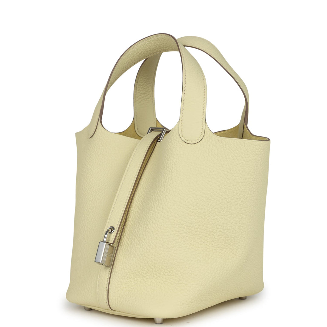 Hermes Picotin Lock 18 Jaune Milton Clemence Palladium Hardware