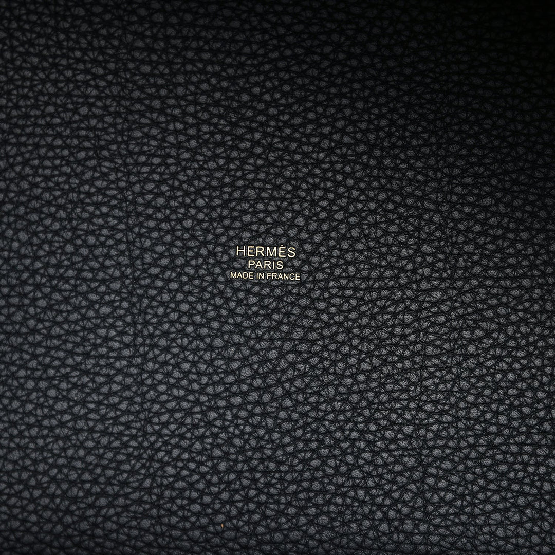 Hermes Picotin Lock 22 Black Clemence Gold Hardware