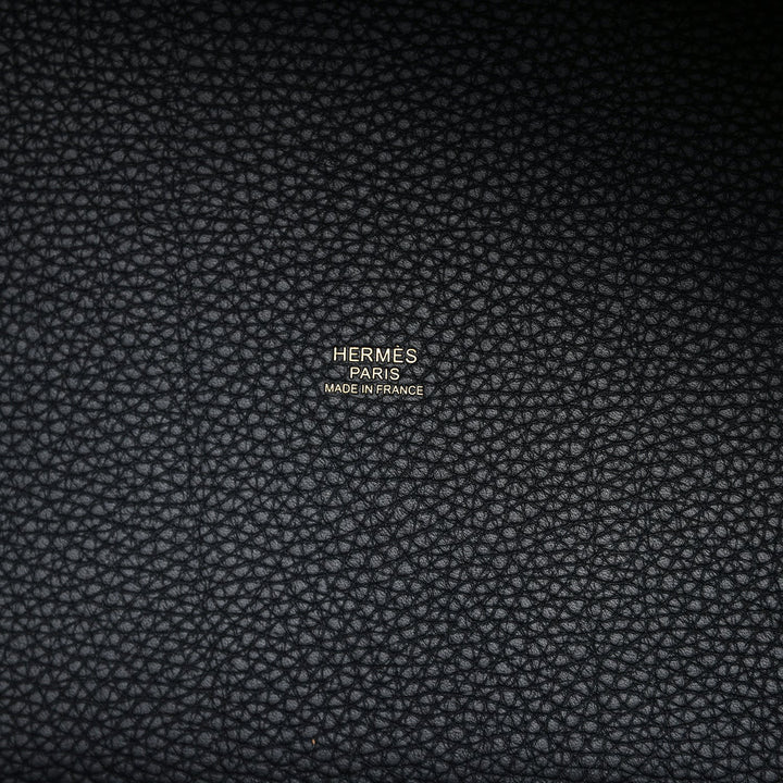 Hermes Picotin Lock 22 Black Clemence Gold Hardware