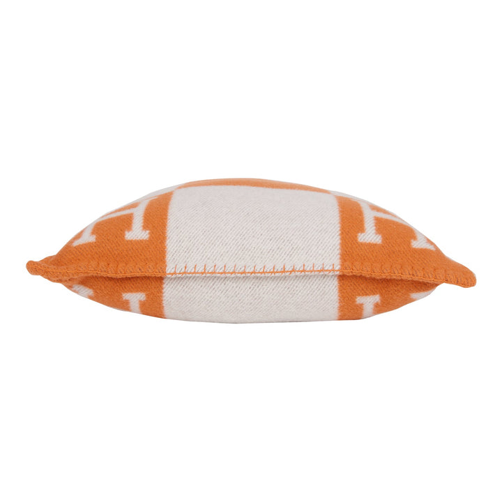 Top quality Hermes "Avalon" Ecru and Potiron Signature H Cushion PM