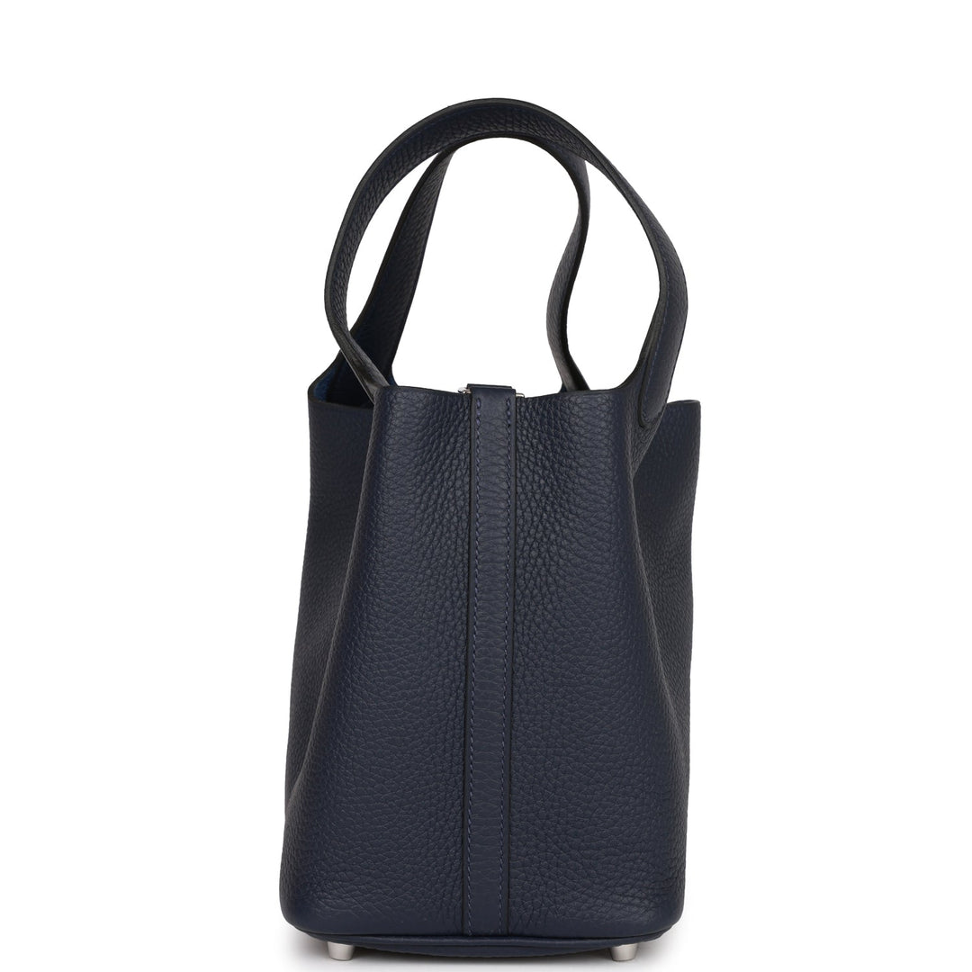 Top quality Hermes Picotin Lock 18 Bleu Nuit Clemence Palladium Hardware