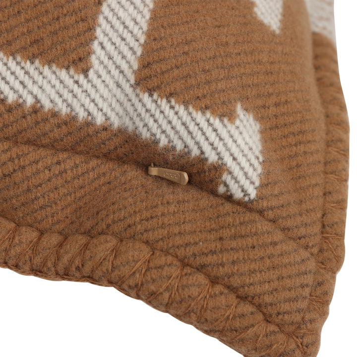 Top quality Hermes "Avalon" Ecru and Camel Signature H Cushion PM