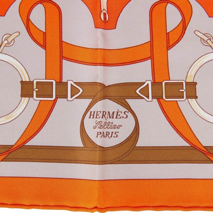 Top quality Hermes "Gavroche" Orange Silk Pocket Square Scarf 45cm