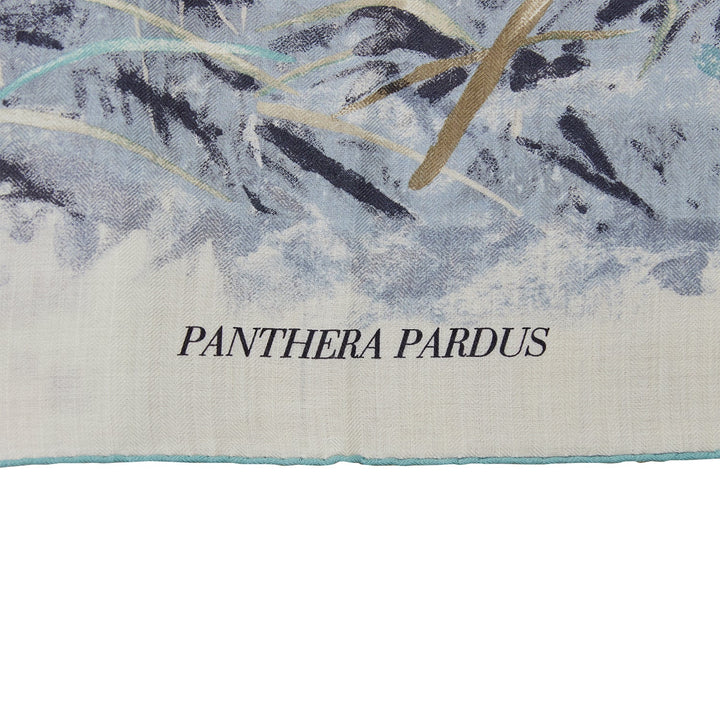 Top quality Hermes "Panthera Pardus" White Cashmere Shawl 140cm
