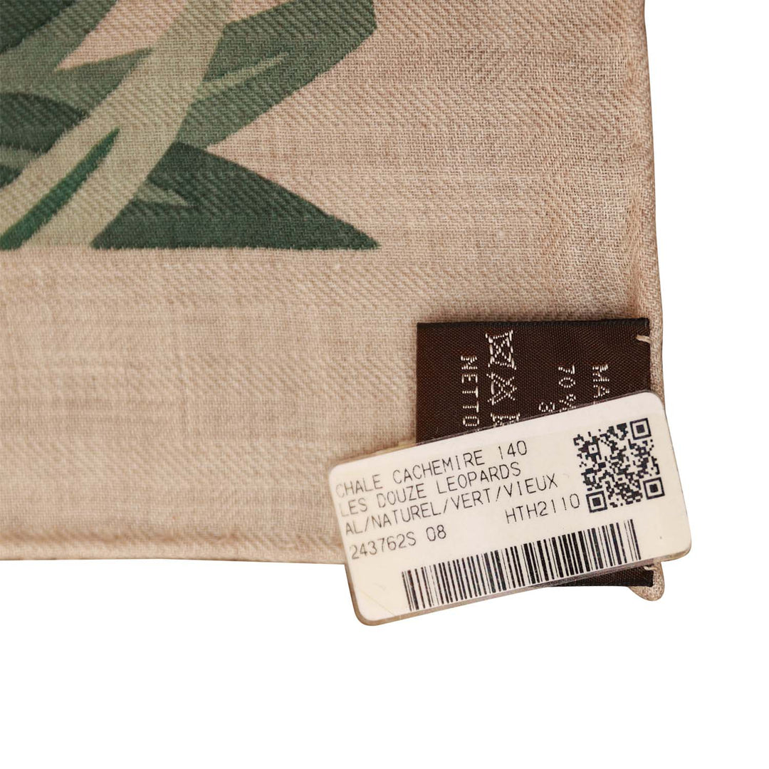 Top quality Hermes "Les 12 Leopards" Cashmere and Silk Shawl Scarf 140cm