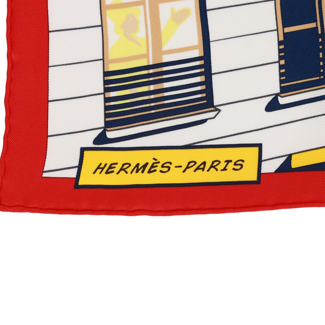 Top quality Hermes "Minuit au Faubourg" Rouge Silk Twill Scarf 70cm