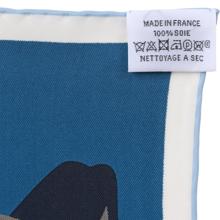 Top quality Hermes "Hommage A Gene Kelly" White Silk Twill Scarf 70cm