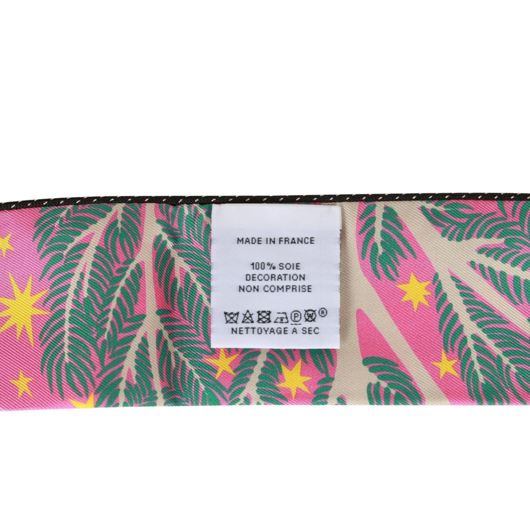 Top quality Hermes "Sous Le Charme D'Orphee" Pink Silk Twilly Pair