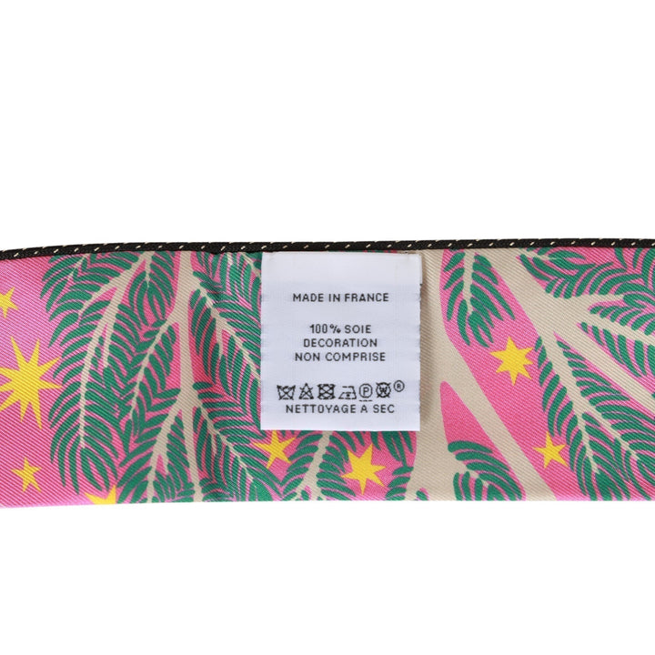 Top quality Hermes "Sous Le Charme D'Orphee" Pink Silk Twilly Pair