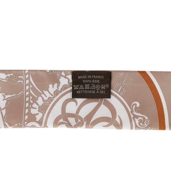 Top quality Hermes "Ex-Libris Les Parisiennes" Beige Silk Twilly