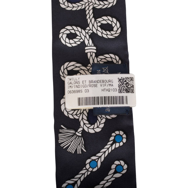 Top quality Hermes "Galons et Brandenbourgs" Silk Twilly Pair