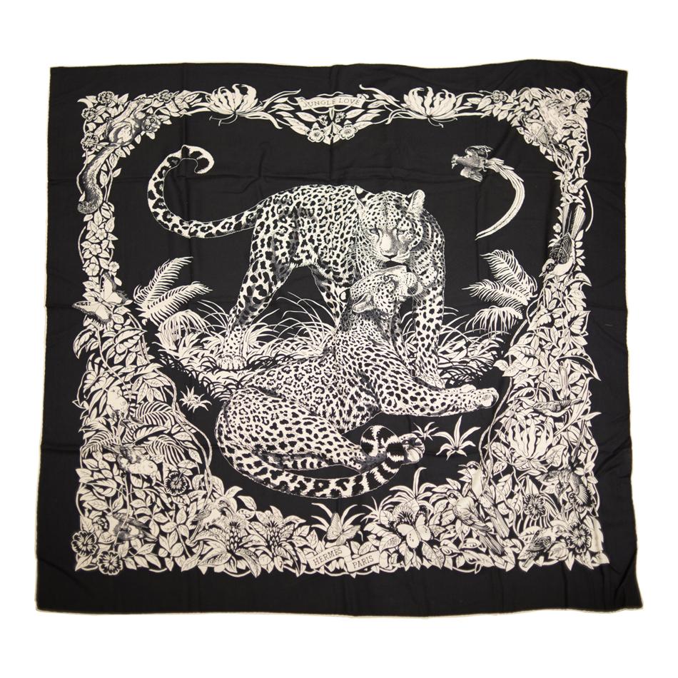 Top quality Hermes "Jungle Love" Cashmere and Silk Shawl Scarf 140cm