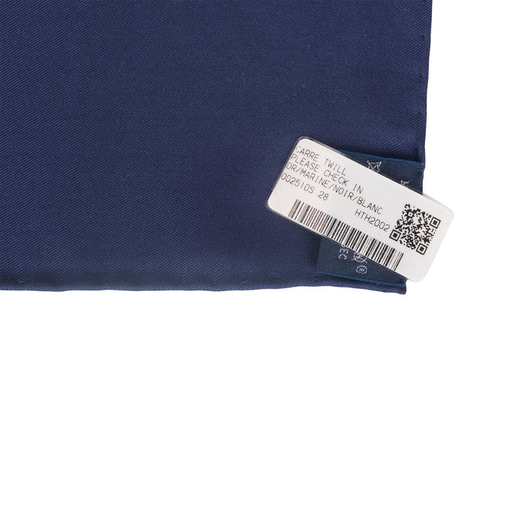 Top quality Hermes "Please, Check In" Marine Silk Twill Scarf 90cm