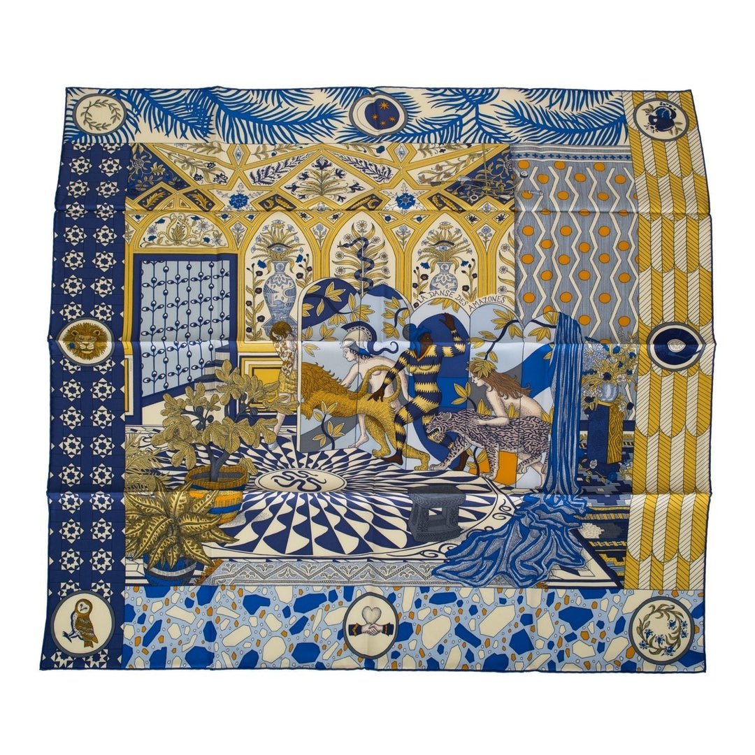 Hermes "La Danse des Amazones" Silk Twill Scarf 90cm