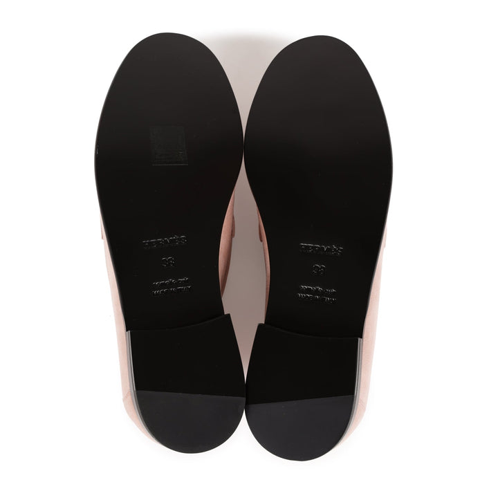 Top quality Hermes Destin Loafer Rose Aube Suede Rose Gold Hardware 38 EU
