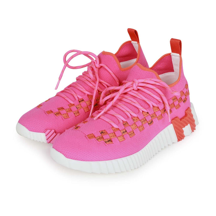 Top quality Hermes Flex Sneaker Pink and Orange Bolduc 35