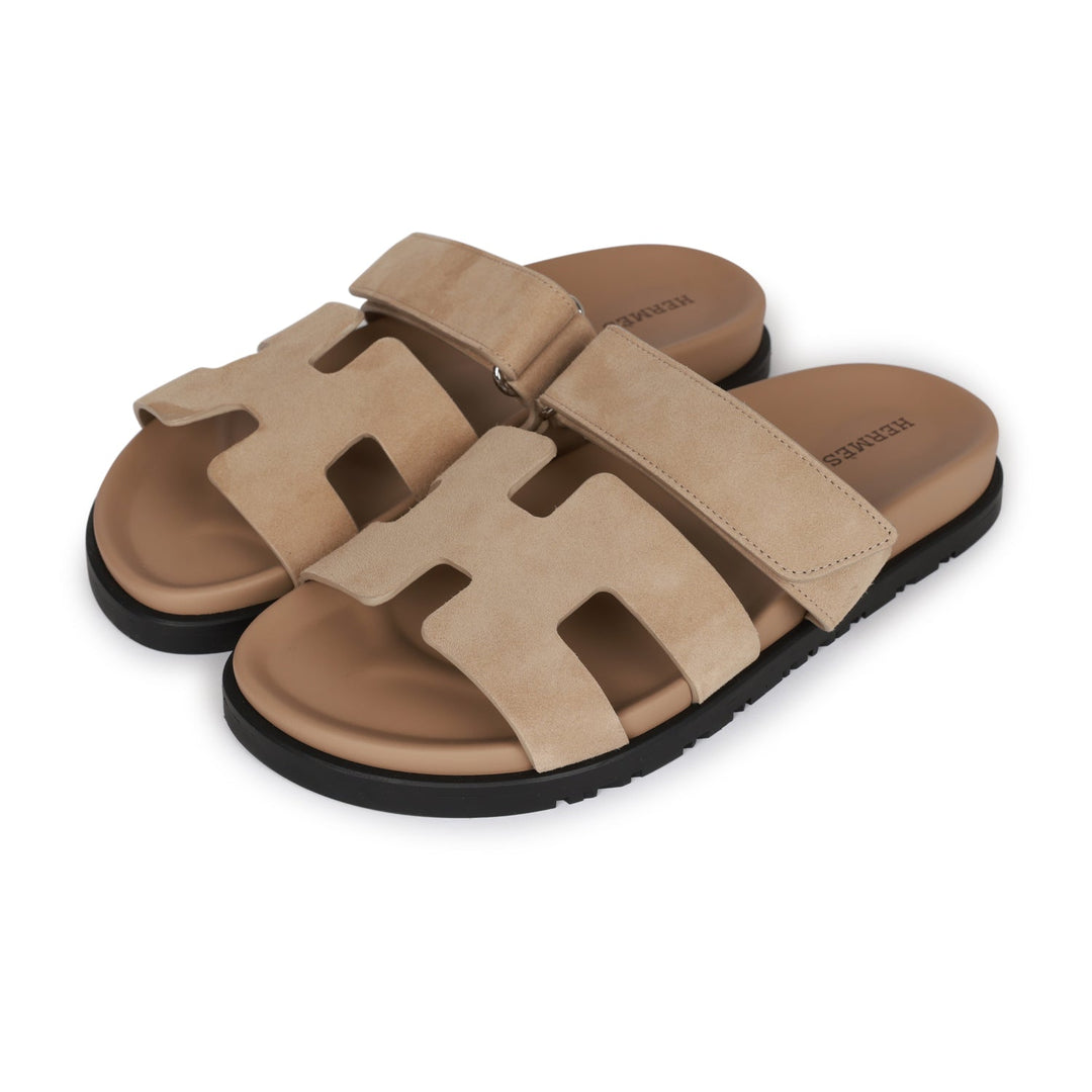 Top quality Hermes Chypre Sandals Beige Suede 37