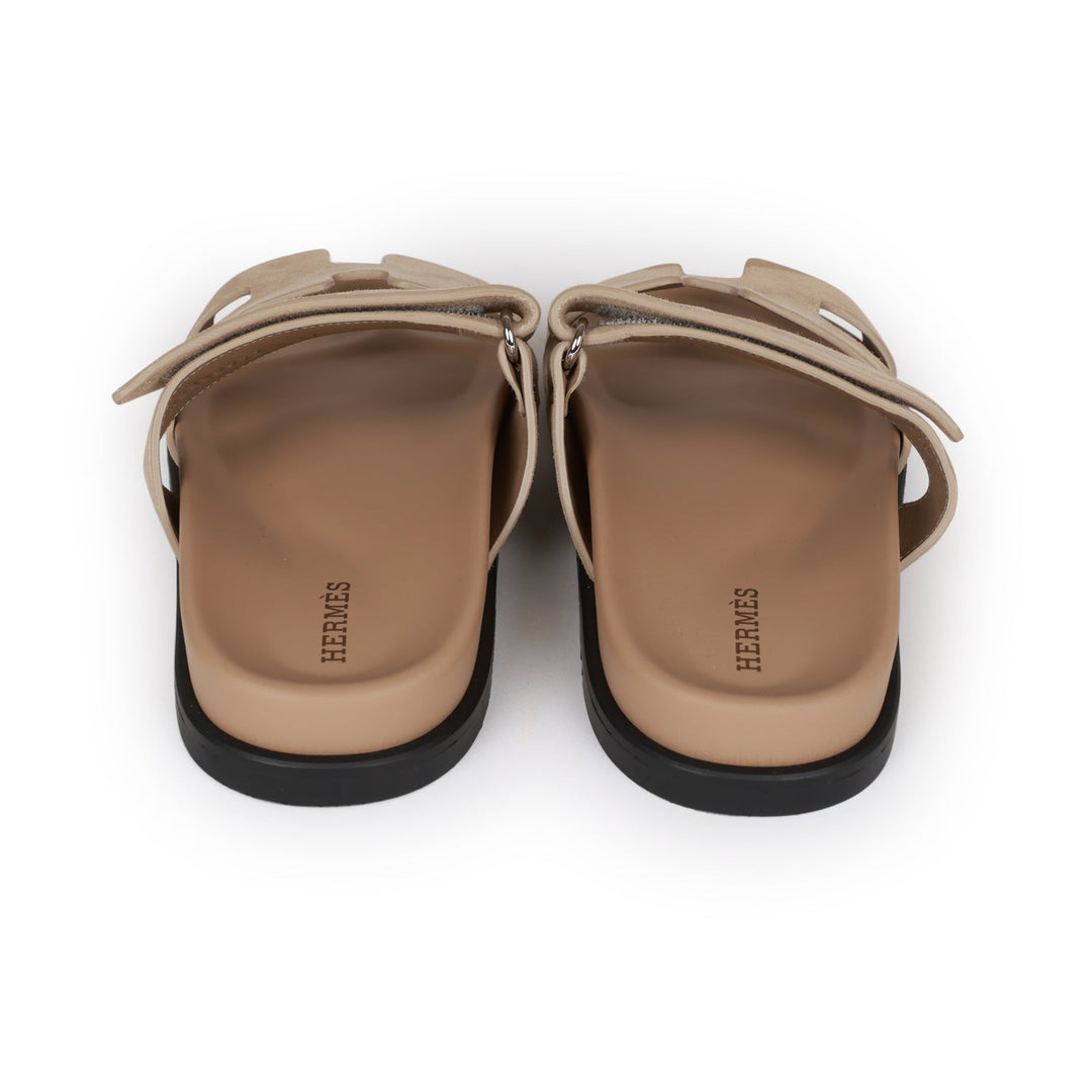 Top quality Hermes Chypre Sandals Beige Suede 37