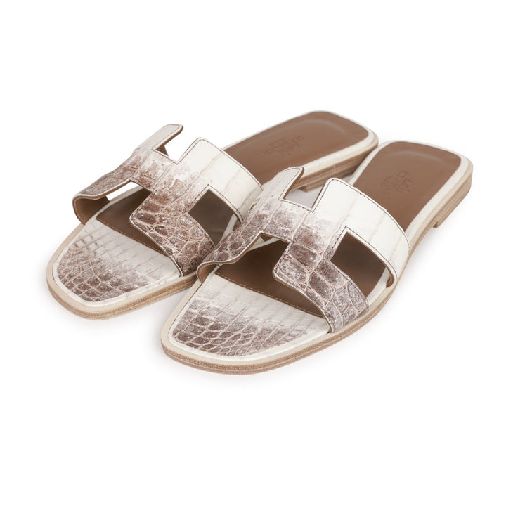 Top quality Hermes Oran Sandals Himalaya Niloticus Crocodile