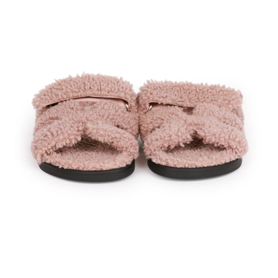 Top quality Hermes Chypre Techno Sandals Bois de Santal Woolskin 37