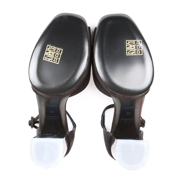 Top quality Hermes Flirt 60 Sandals Black Suede 36