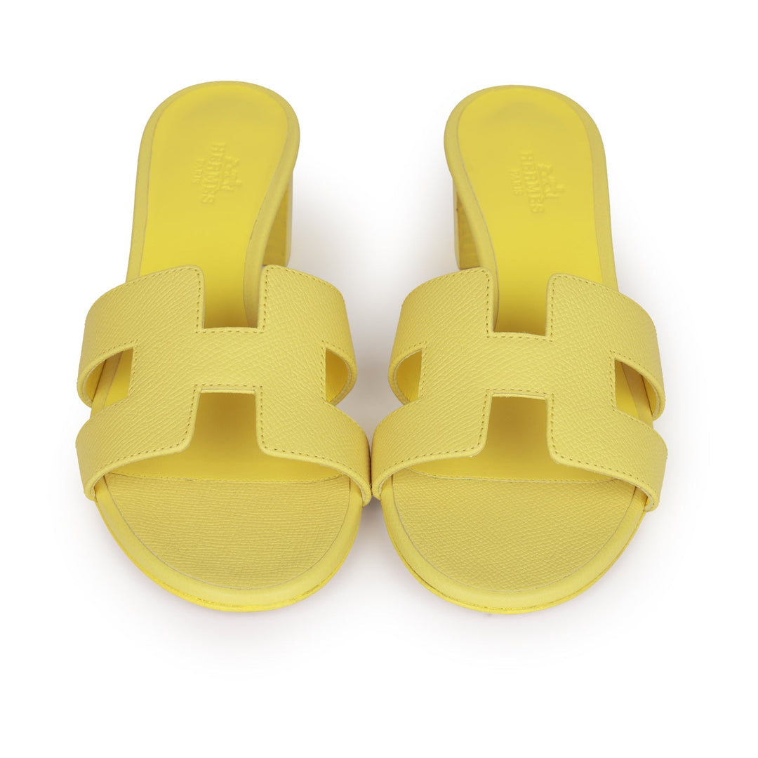Top quality Hermes Oasis Sandals Lime Epsom 37