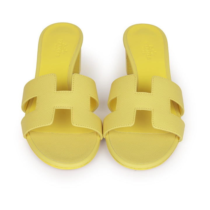 Top quality Hermes Oasis Sandals Lime Epsom 37