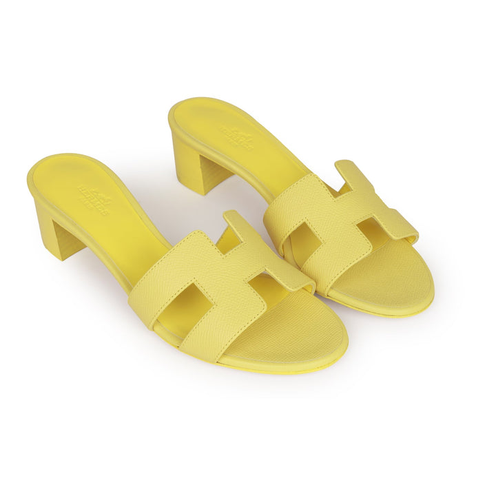 Top quality Hermes Oasis Sandals Lime Epsom 37