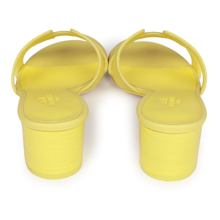 Top quality Hermes Oasis Sandals Lime Epsom 37