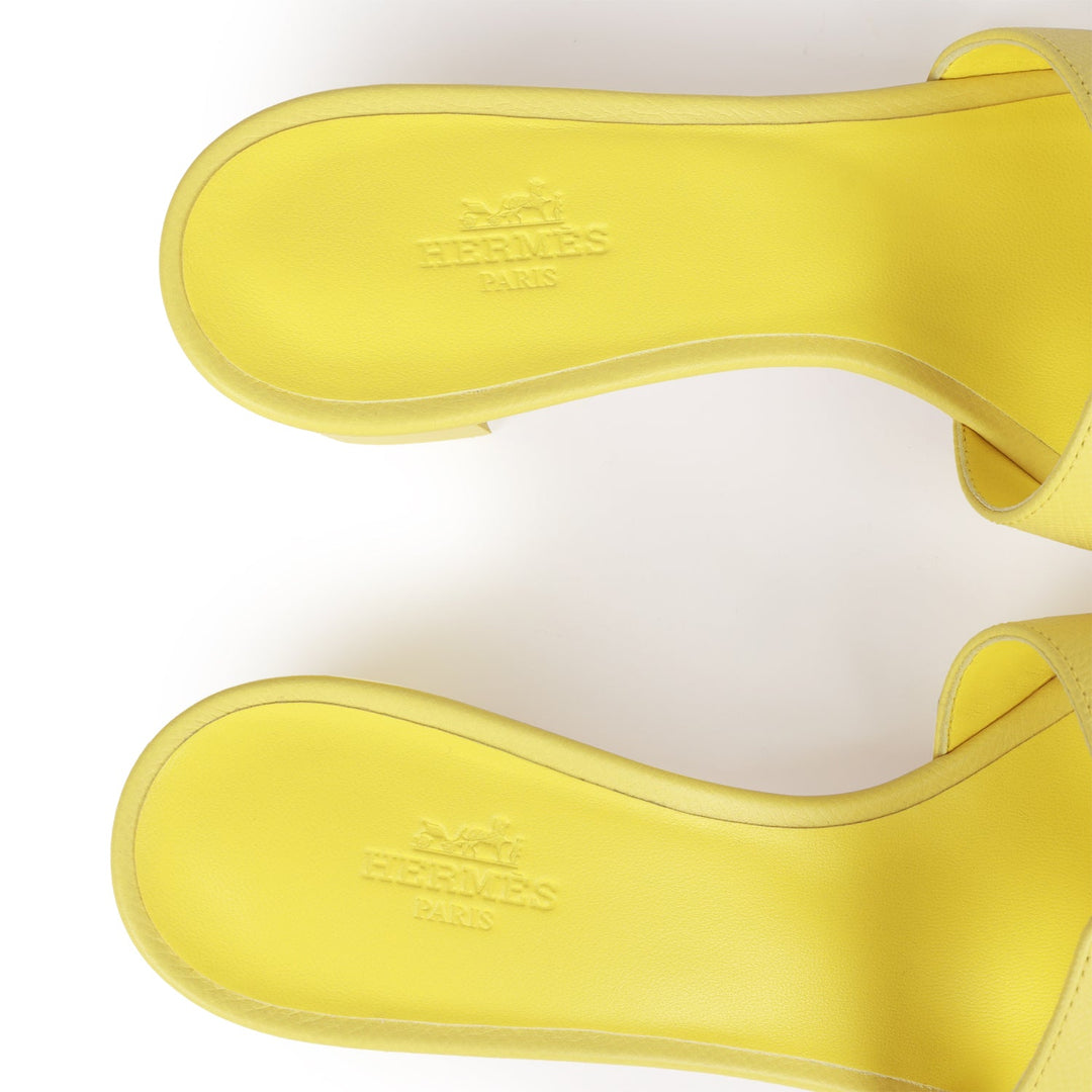 Top quality Hermes Oasis Sandals Lime Epsom 37