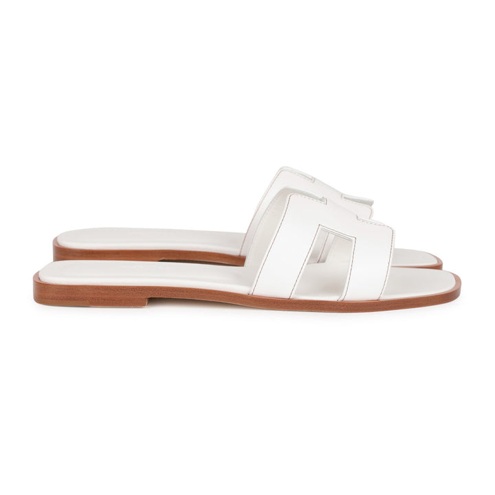 Top quality Hermes Oran Sandals White Box Calfskin 38