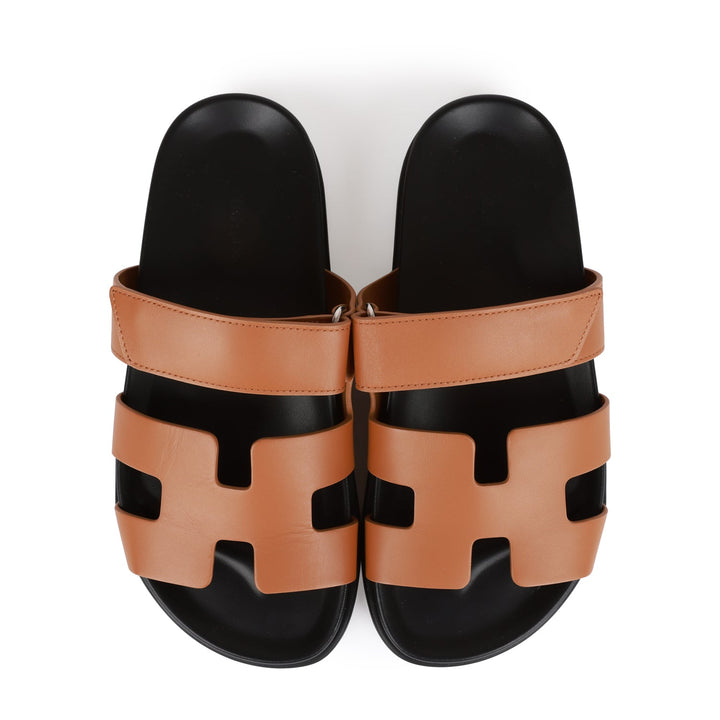 Top quality Hermes Chypre Sandals Gold Calfskin 37